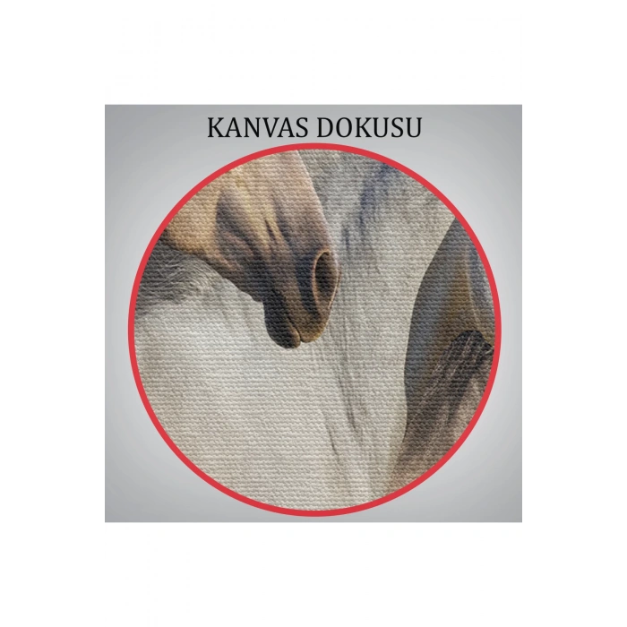 Koşan Atlar Dekoratif Kanvas Tablo -1129