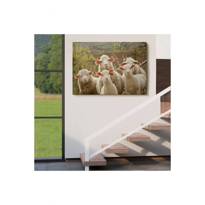 Koyun Kuzu Dekoratif Kanvas Tablo 1119