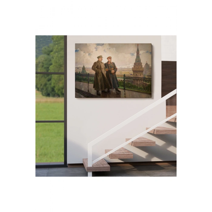 Kremlinde Stalin ve Voroshilov Tablosu - Stalin and Voroshilov in the Kremlin-6551