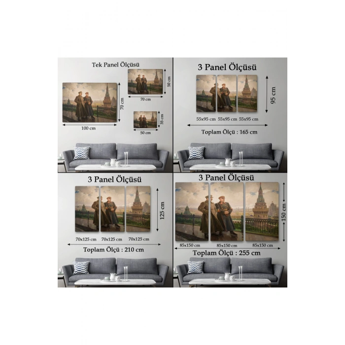 Kremlinde Stalin ve Voroshilov Tablosu - Stalin and Voroshilov in the Kremlin-6551