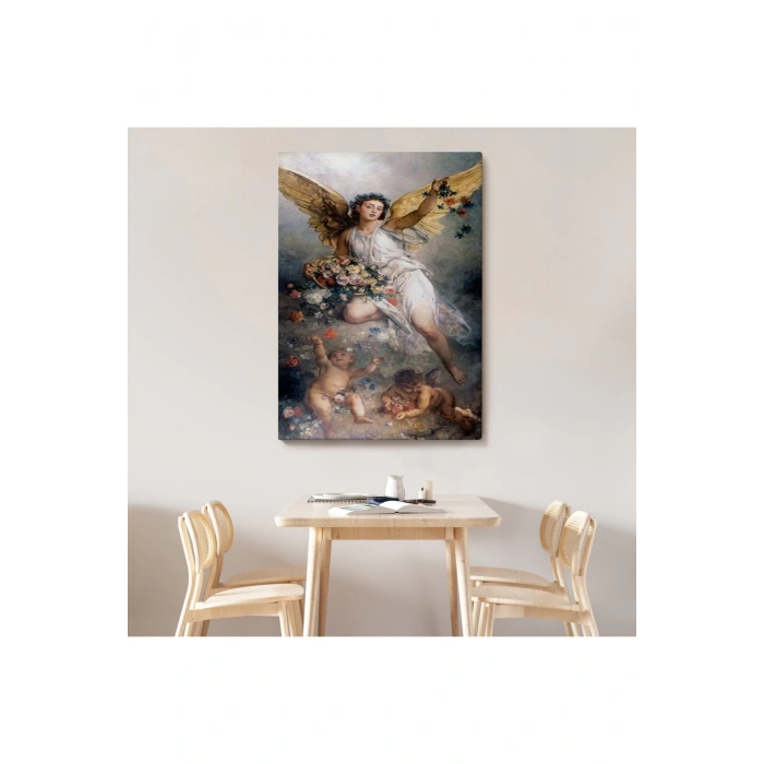 Küçük Melekler ve Annesi Duvar Tablosu-6395