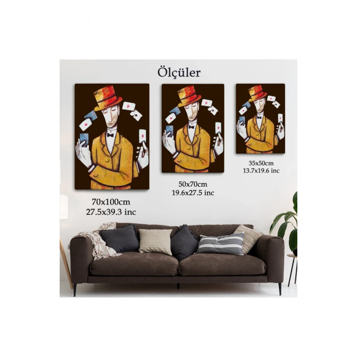 Kumarbaz Adam Dekoratif Duvar Tablosu-6443