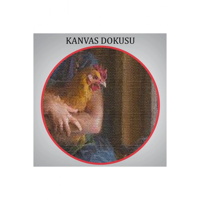 Kümesteki Küçük Kız Çocuğu Dekoratif Duvar Tablosu-6527