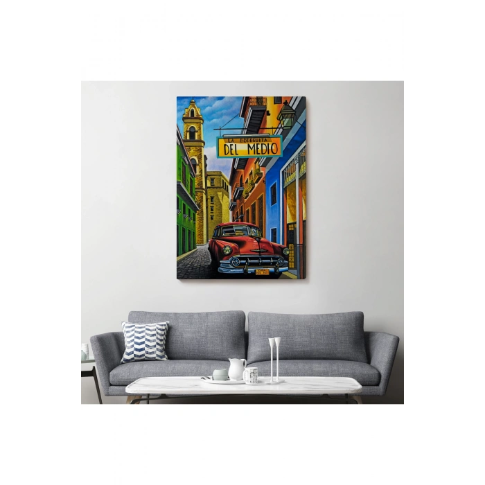 La Bodeguita Cuba Car Duvar Tablosu-6457