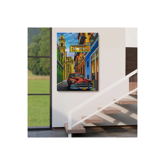 La Bodeguita Cuba Car Duvar Tablosu-6457