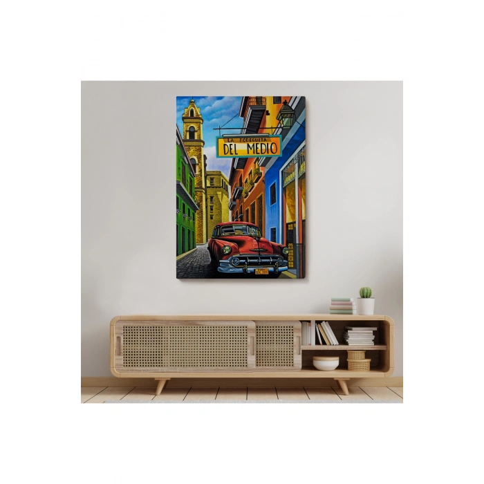 La Bodeguita Cuba Car Duvar Tablosu-6457