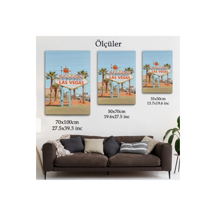 Las Vegas Nevada Ünlü Tabelası Duvar Tablosu-6294