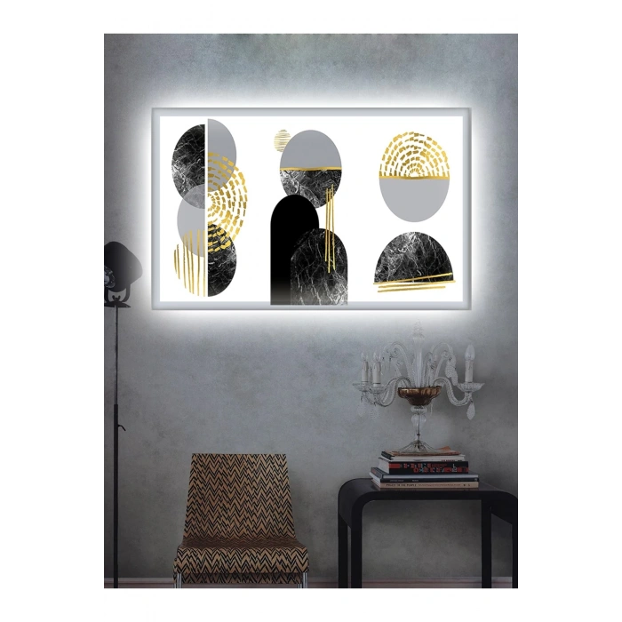 Led Işıklı Dekoratif Soyut Tablo