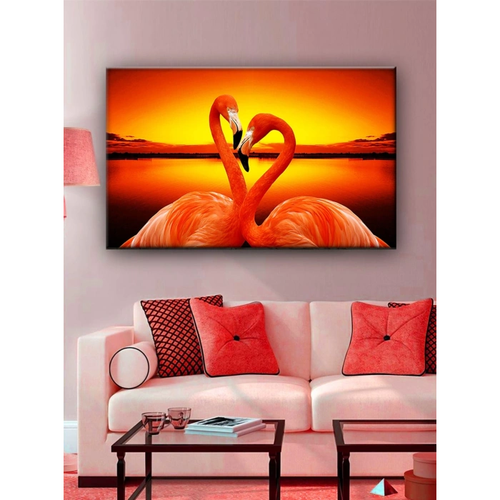 Led Işıklı Flamingo (Harika bir hediyelik tablo)