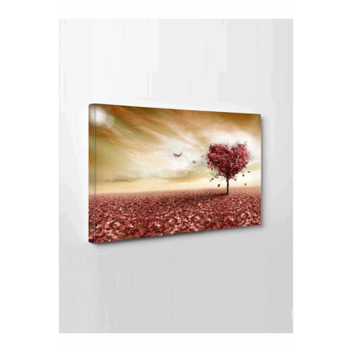 Led Işıklı Kalpli Ağaç  (Salon  Tablosu)