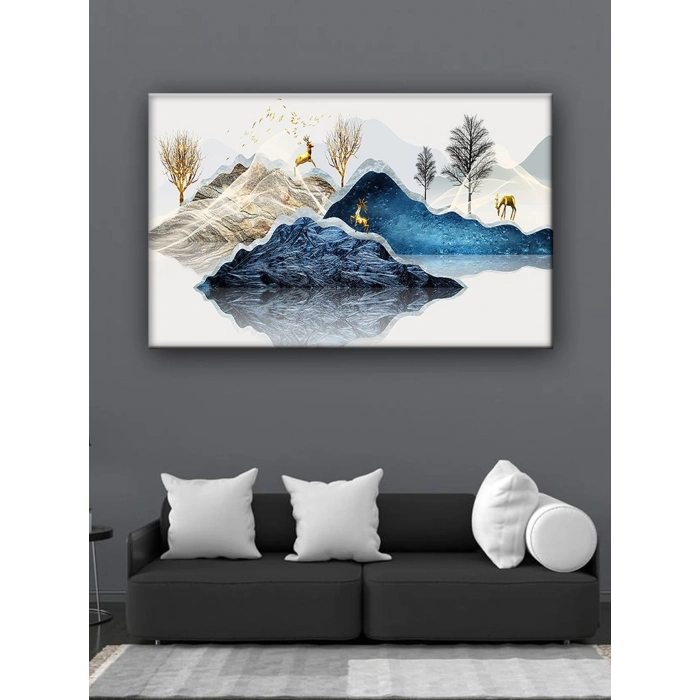 Led Işıklı Modern Dekoratif  Kanvas