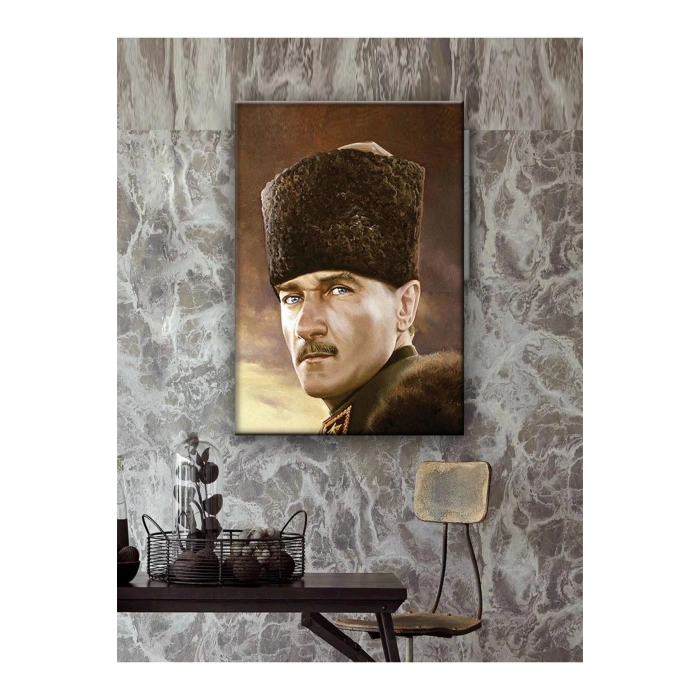 Led Işıklı Mustafa Kemal Atatürk Kanvas Tablo