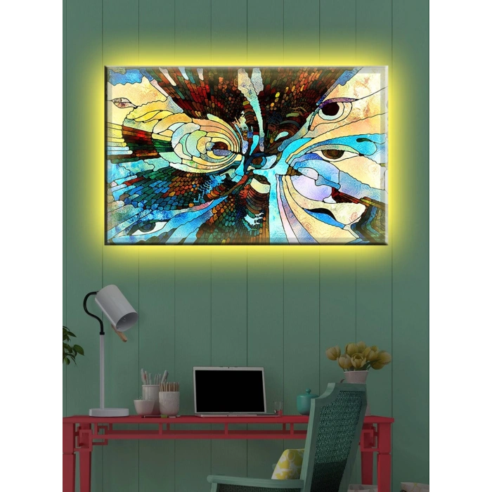 Led Işıklı Sanatsal Kanvas Tablo