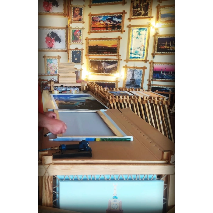 Led Işıklı Sanatsal Kız Ve Köpek Tablo