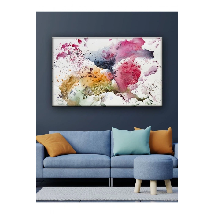 Led Işıklı Sanatsal Soyut Kanvas Tablo