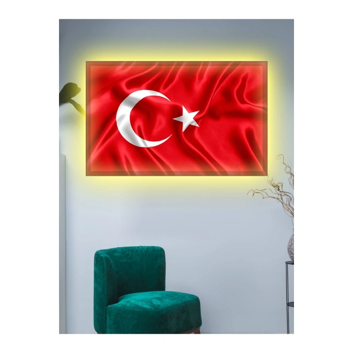 Led Işıklı Türk Bayrağı (al bayrak)