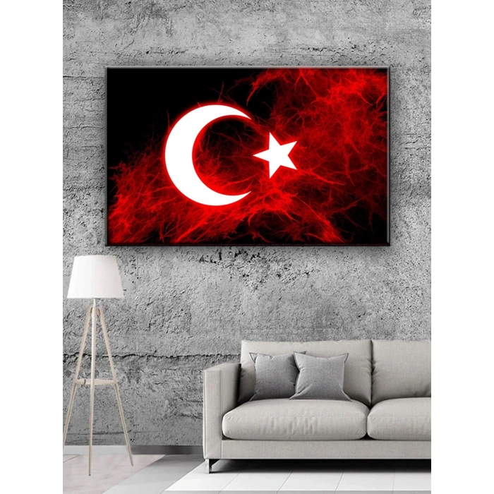 Led Işıklı Türk Bayrağı tablo (şanlı bayrağımız)