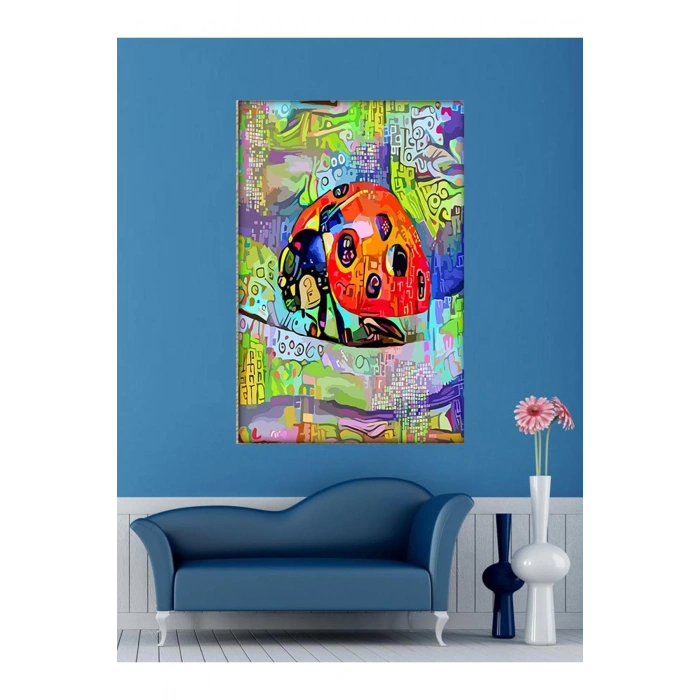 Led Işıklı Uğur Böceği Sanatsal Tablo