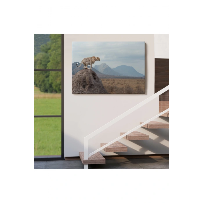 Leopar Dekoratif Kanvas Tablo -1127