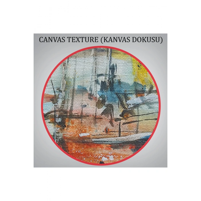 Limandaki Tekneler Kanvas Duvar Tablosu-1185