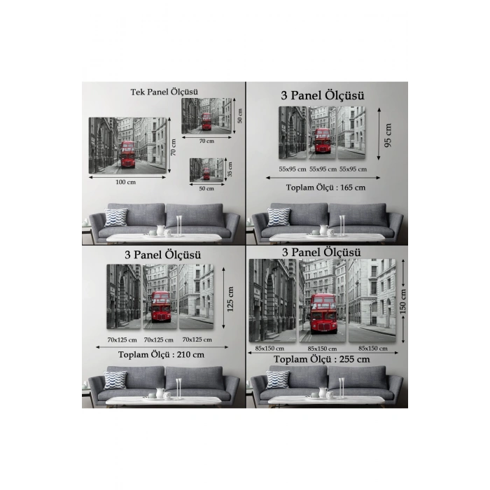 Londra Kırmızı Otobüs Tablosu-6622