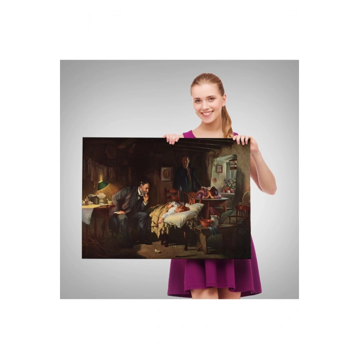 Londra Köprüsü  Gece Manzara Tablosu-6638