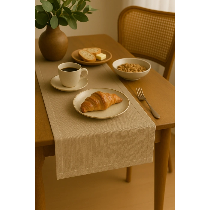 Lüks Linen Keten Runner Masa Örtüsü 35 x 150 cm