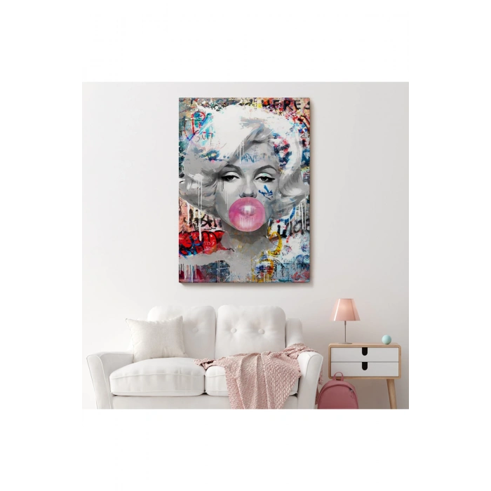 Marilyn Monroe Graffiti Pop Art Duvar Tablosu-6471