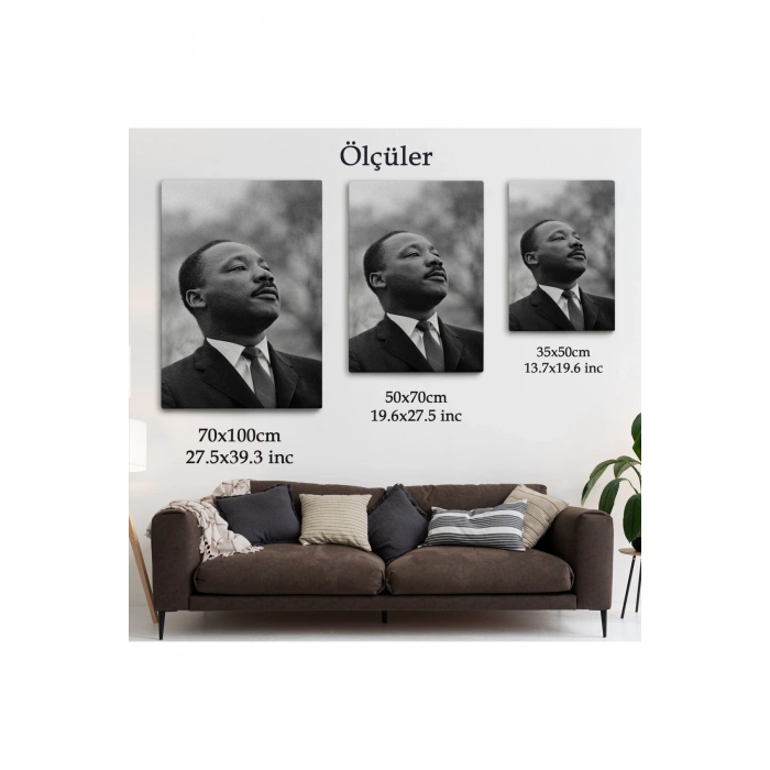 Martin Luther King Dekoratif Kanvas Duvar Tablosu-6374