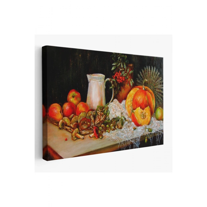 Masa Üstündaki Meyveler Yağlı Boya Görünümlü Tablo-1214