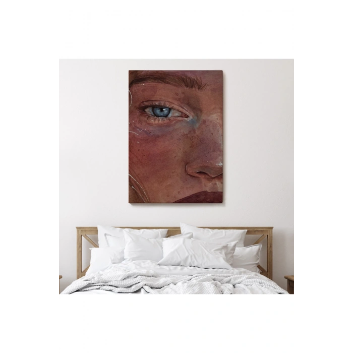 Mavi Gözlü Kız Dekoratif Duvar Tablosu-6335