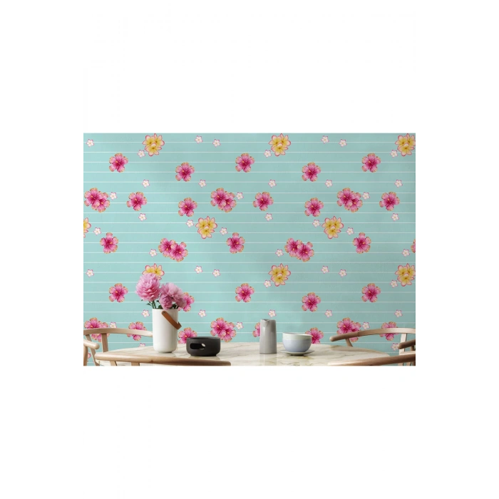 Mavi-Pembe Fonlu Duvar Kağıdı-5571