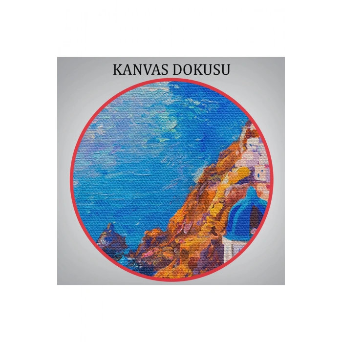 Mikanos Yunanistan Yağlıboya Görünüm Dekoratif Tablo-3572