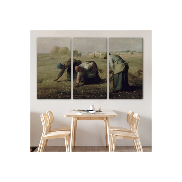 Millet Darı Toplayıcı Kadınlar Tablosu - Jean-François - French-6652