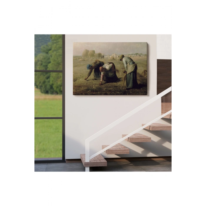 Millet Darı Toplayıcı Kadınlar Tablosu - Jean-François - French-6652