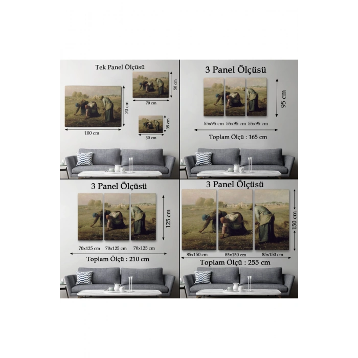 Millet Darı Toplayıcı Kadınlar Tablosu - Jean-François - French-6652