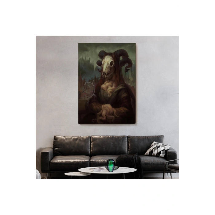 Mona Liza Duruşlu Canavar Duvar Tablosu-6246