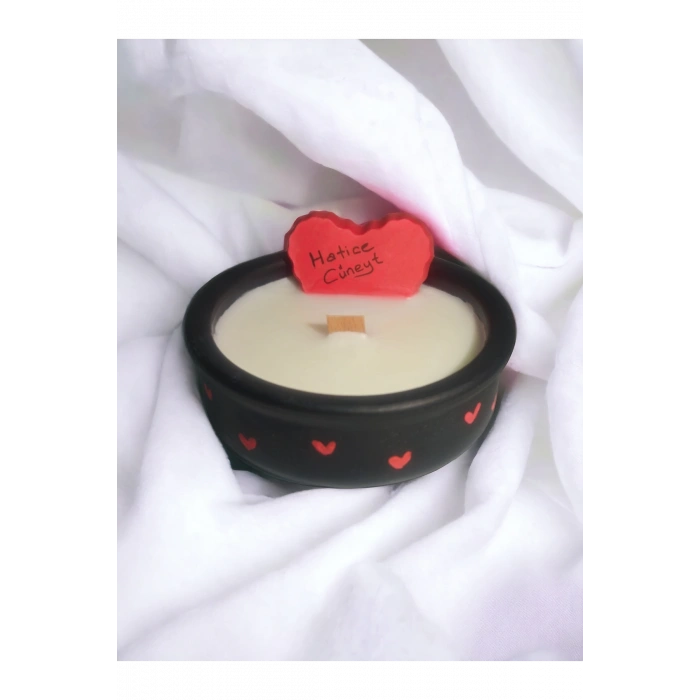 Mora Mora Kokulu Aromaterapi Mum, Ahşap Fitilli, Dekoratif Doğal Çömlek Mum