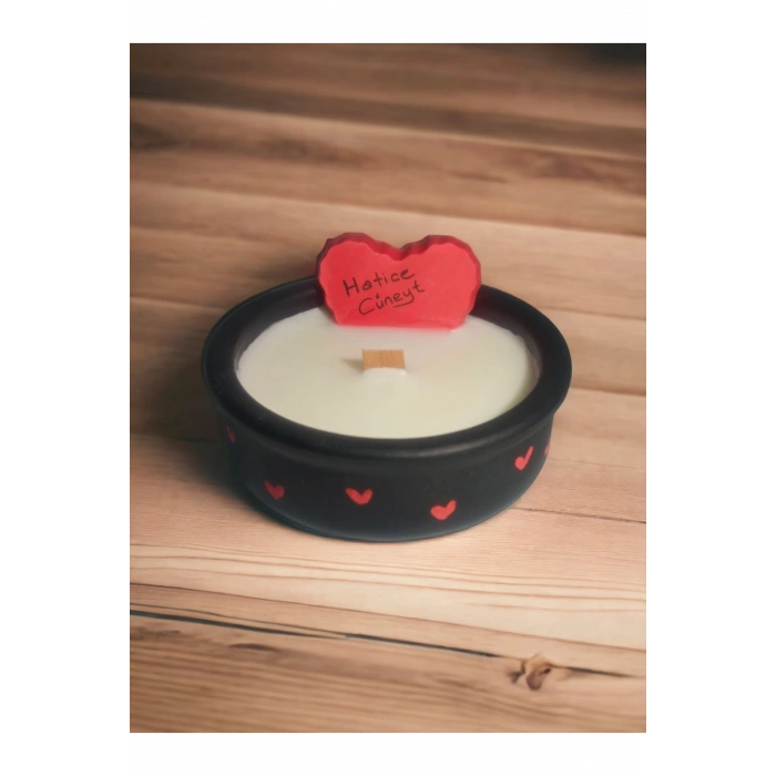 Mora Mora Kokulu Aromaterapi Mum, Ahşap Fitilli, Dekoratif Doğal Çömlek Mum