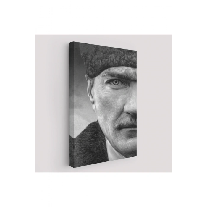 Mustafa Kemal Atatürk Siyah Beyaz Tablosu-6303