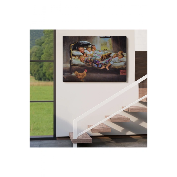 Mutluluğun Resmi Dianne Dengelin Eseri Kanvas Tablosu-6661