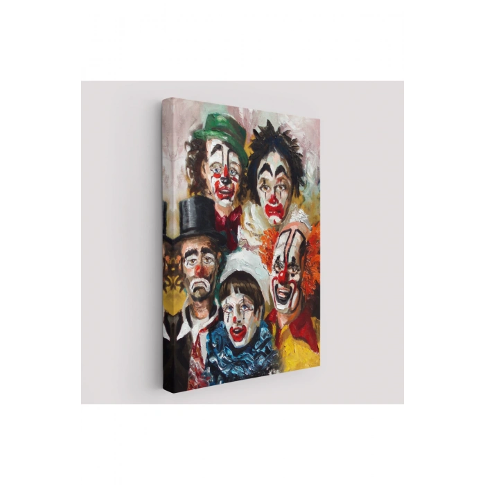 Mutsuz Palyaçolar Dekoratif Duvar Tablosu-6421