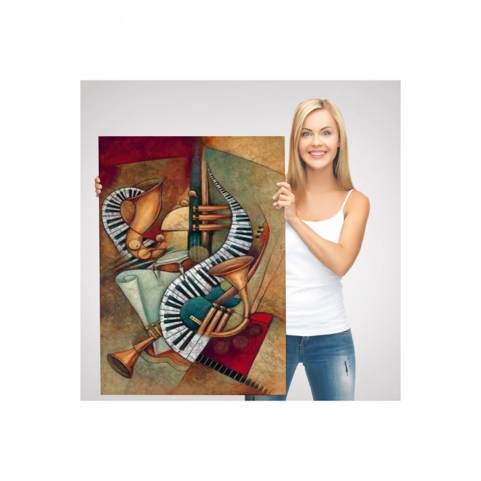 Müzik Aletleri Sürreal Tablosu-6487