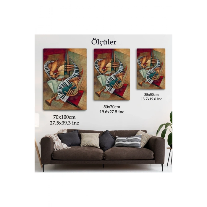 Müzik Aletleri Sürreal Tablosu-6487