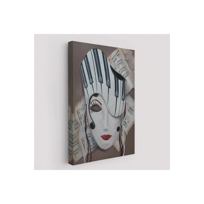 Müzik Notaları ve Kadın Sürreal Tablosu-6489