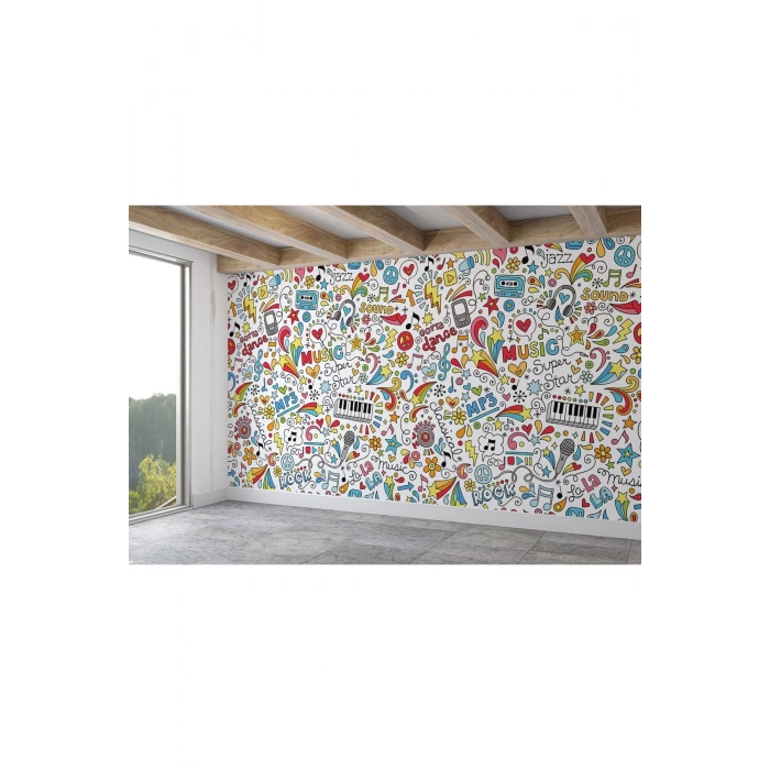 Müzik Sütüdyosu Poster Duvar Kağıdı-5701