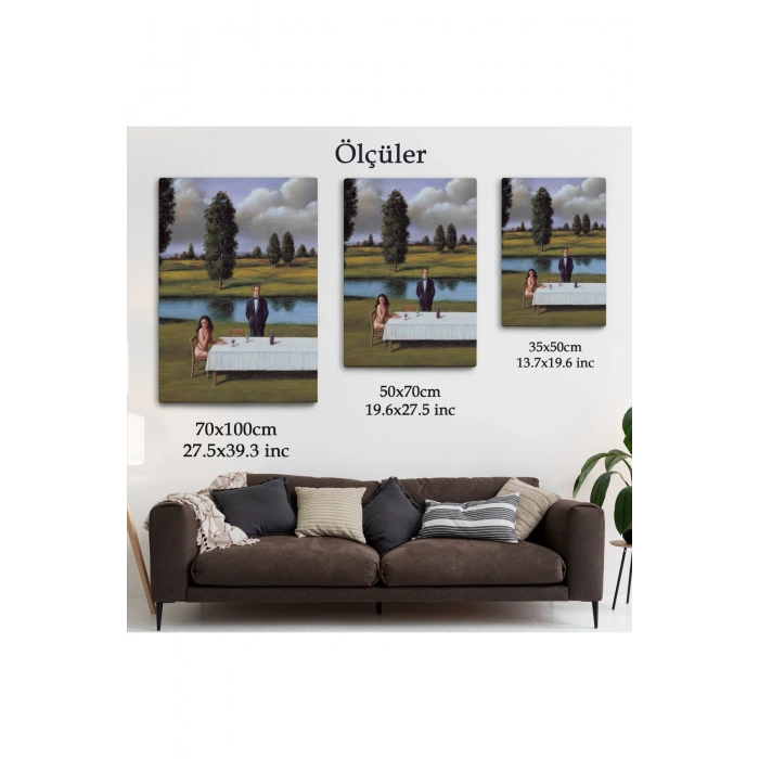 Nehir Kenarında Sevgilisini Bekleyen Kadın Tablosu-6258