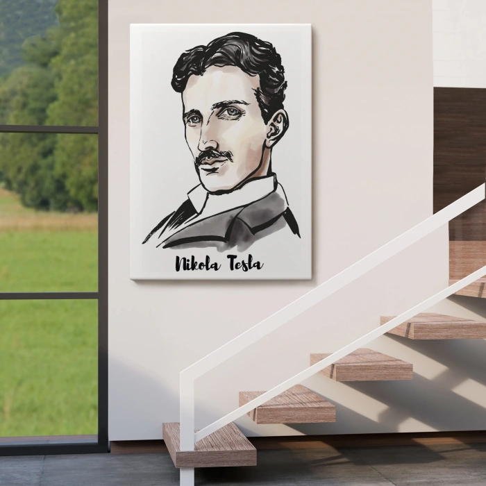 Nikola Tesla Dekoratif Kanvas Tablo-5917