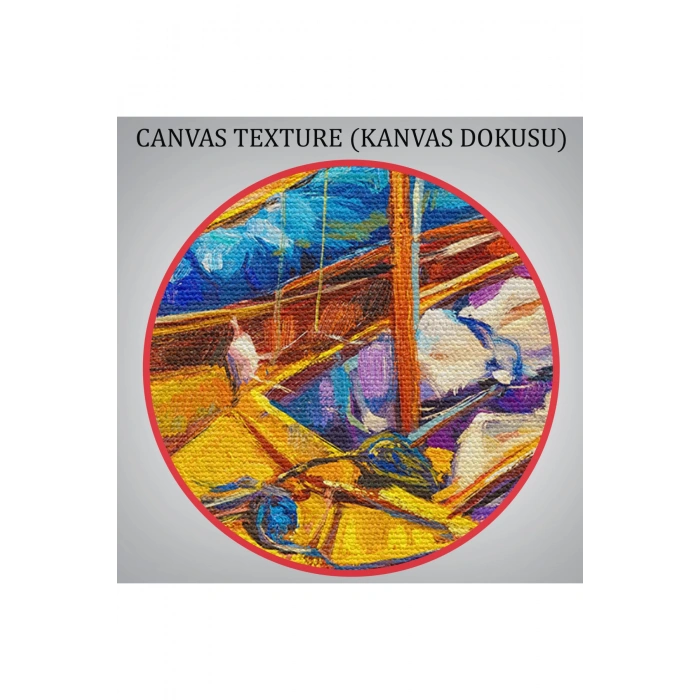 Okyanus Üzerinde Gün Batımı Tekne ve Deniz Kanvas Duvar Tablosu-1194