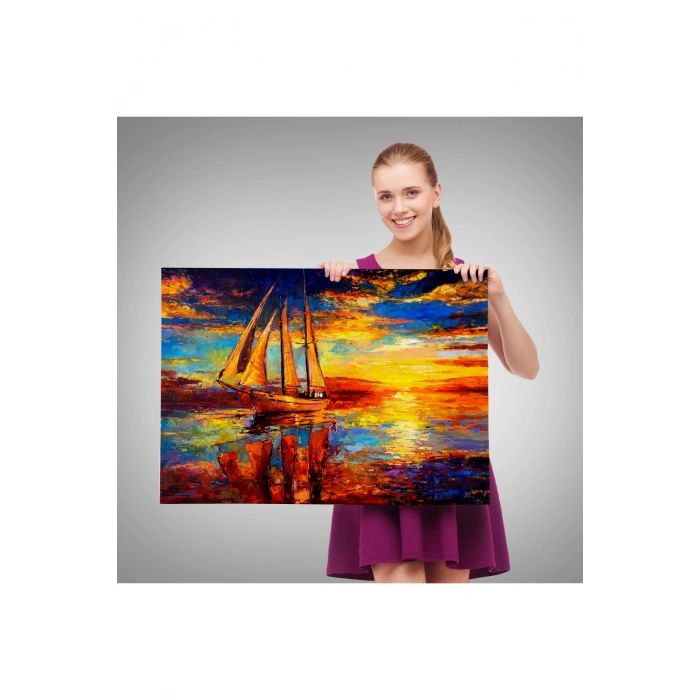 Okyanustaki Büyük Yelkenli Duvar Tablosu-1227